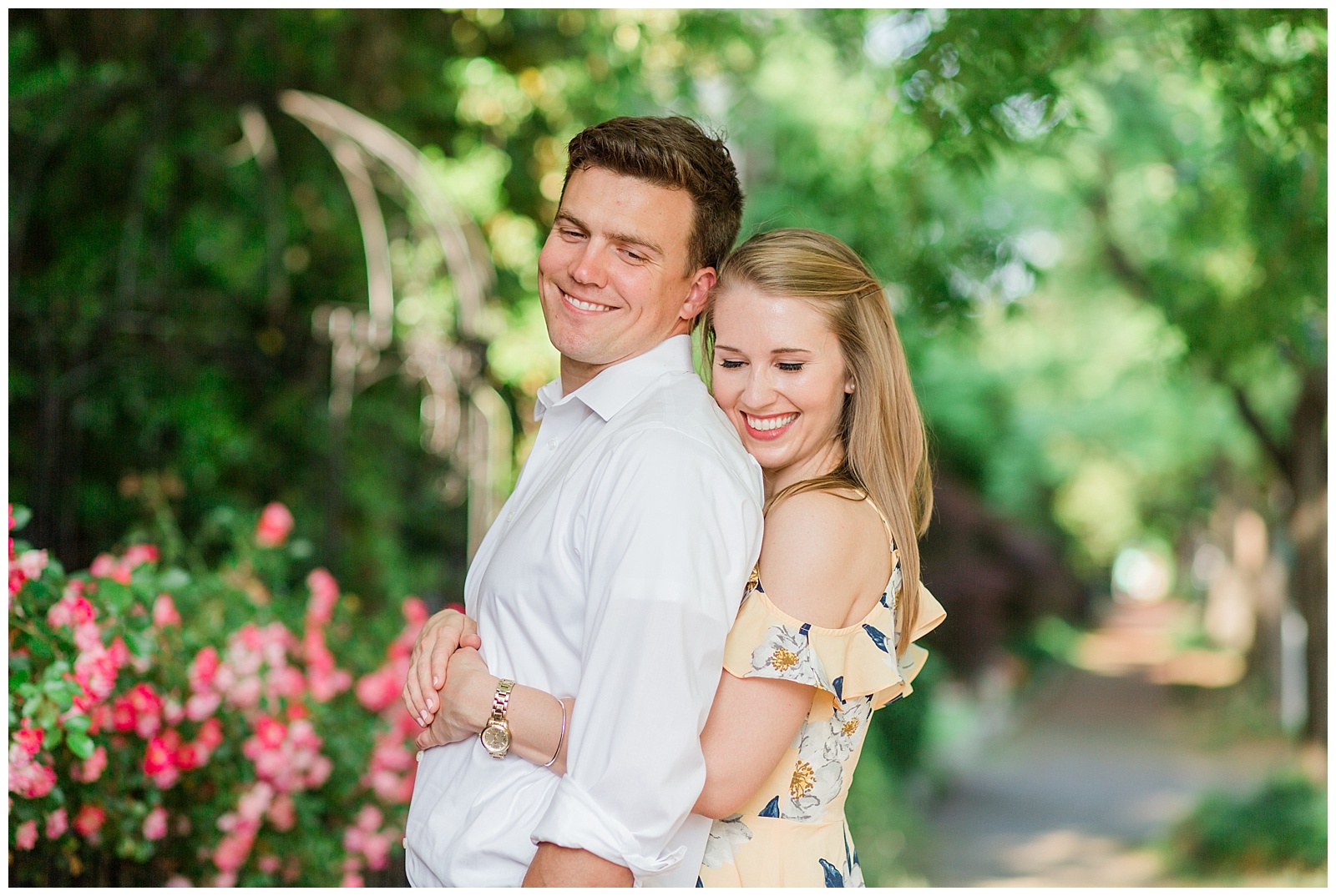 downtown Norfolk Va engagement session freemason neon district