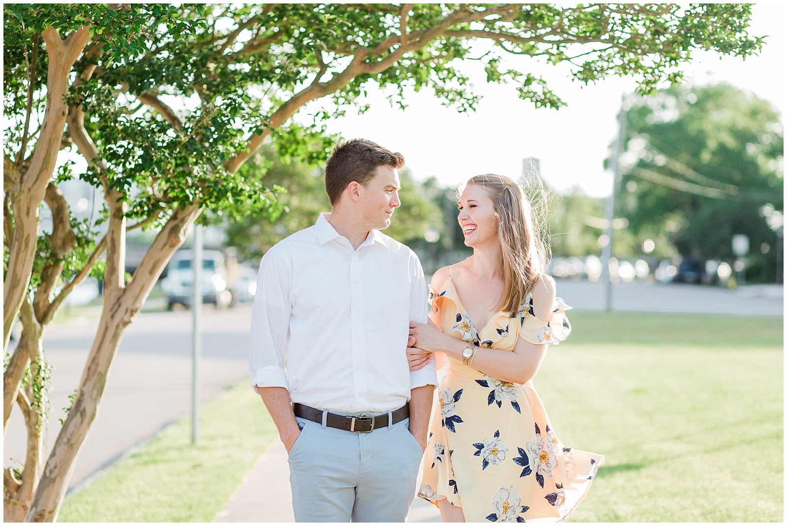 downtown Norfolk Va engagement session freemason neon district