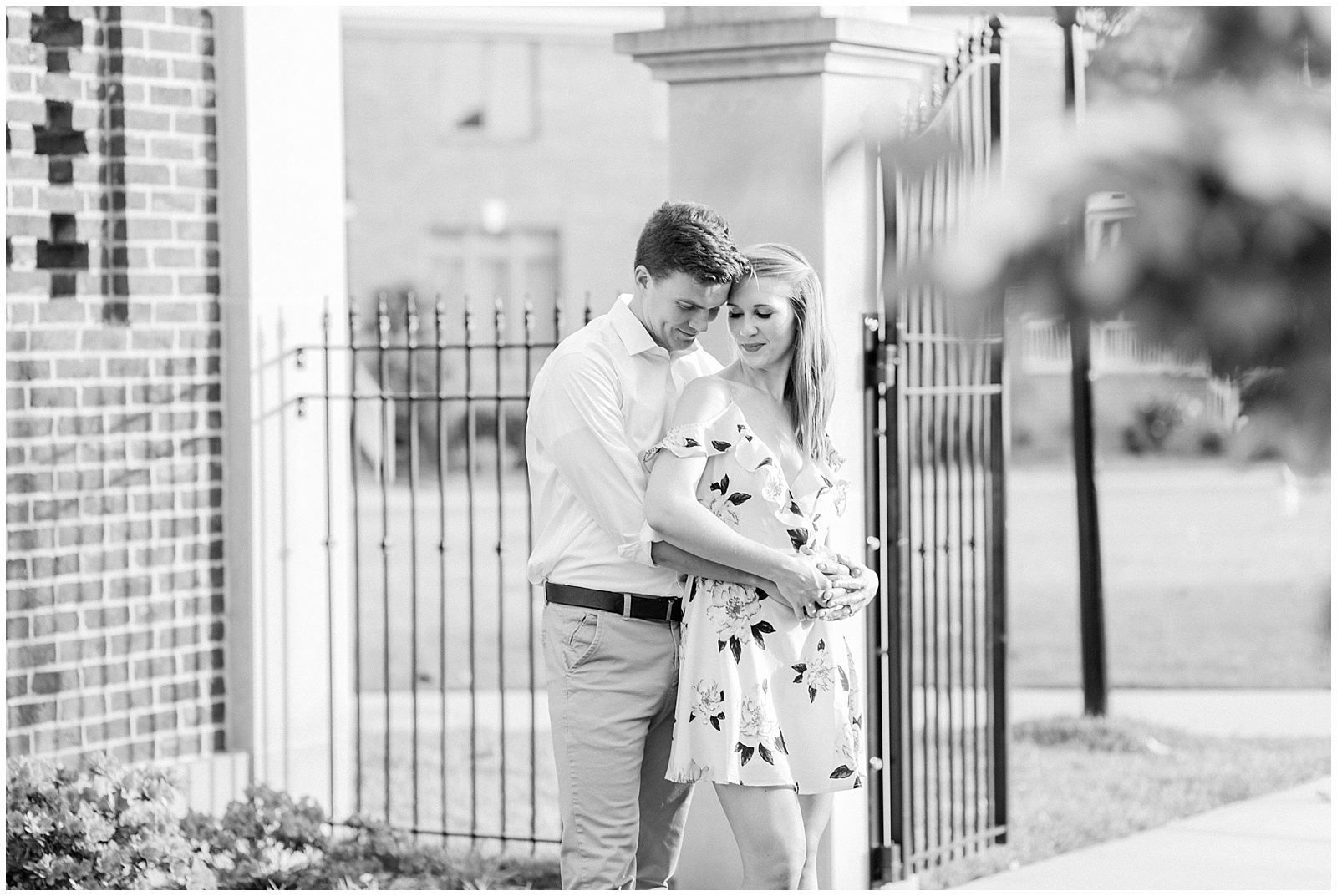 downtown Norfolk Va engagement session freemason neon district