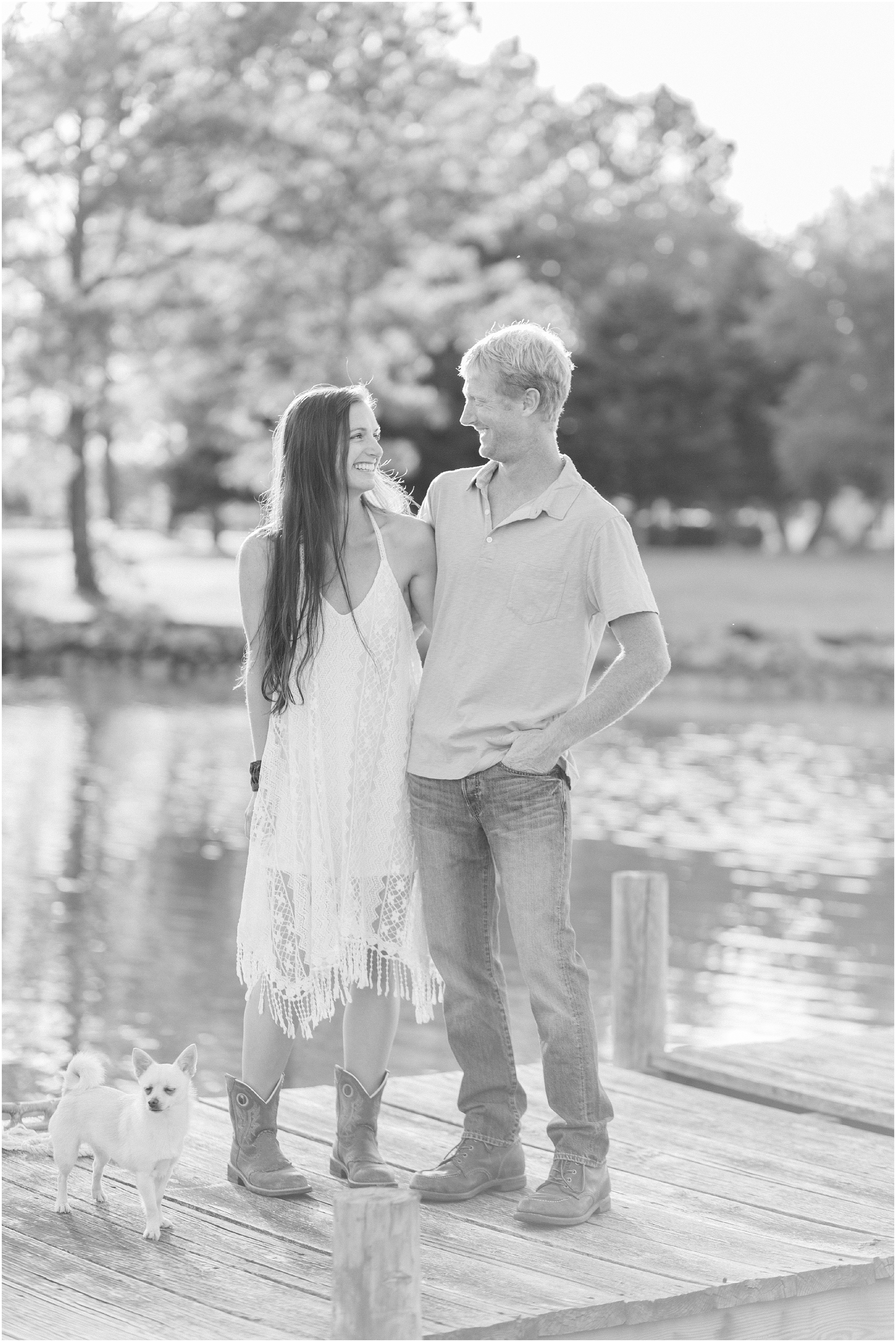 backyard engagement session in Hayes, Va