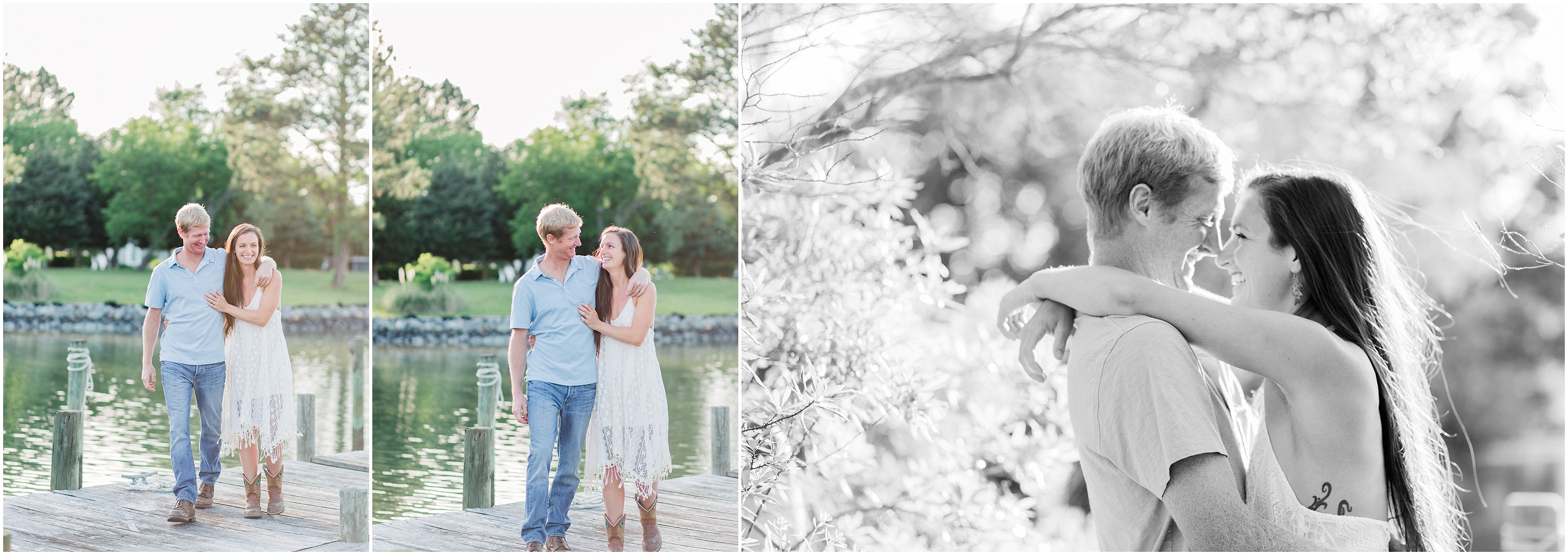 backyard engagement session in Hayes, Va