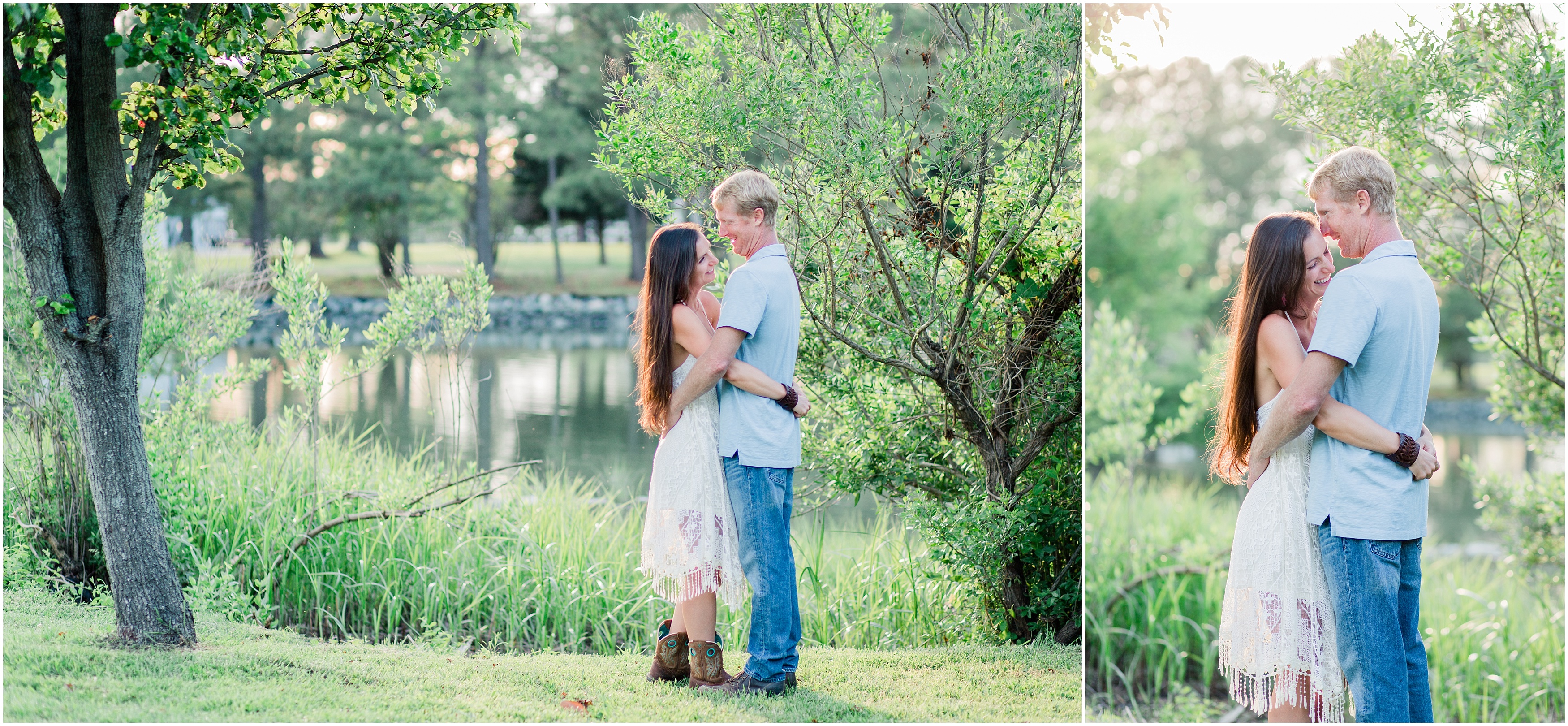 backyard engagement session in Hayes, Va