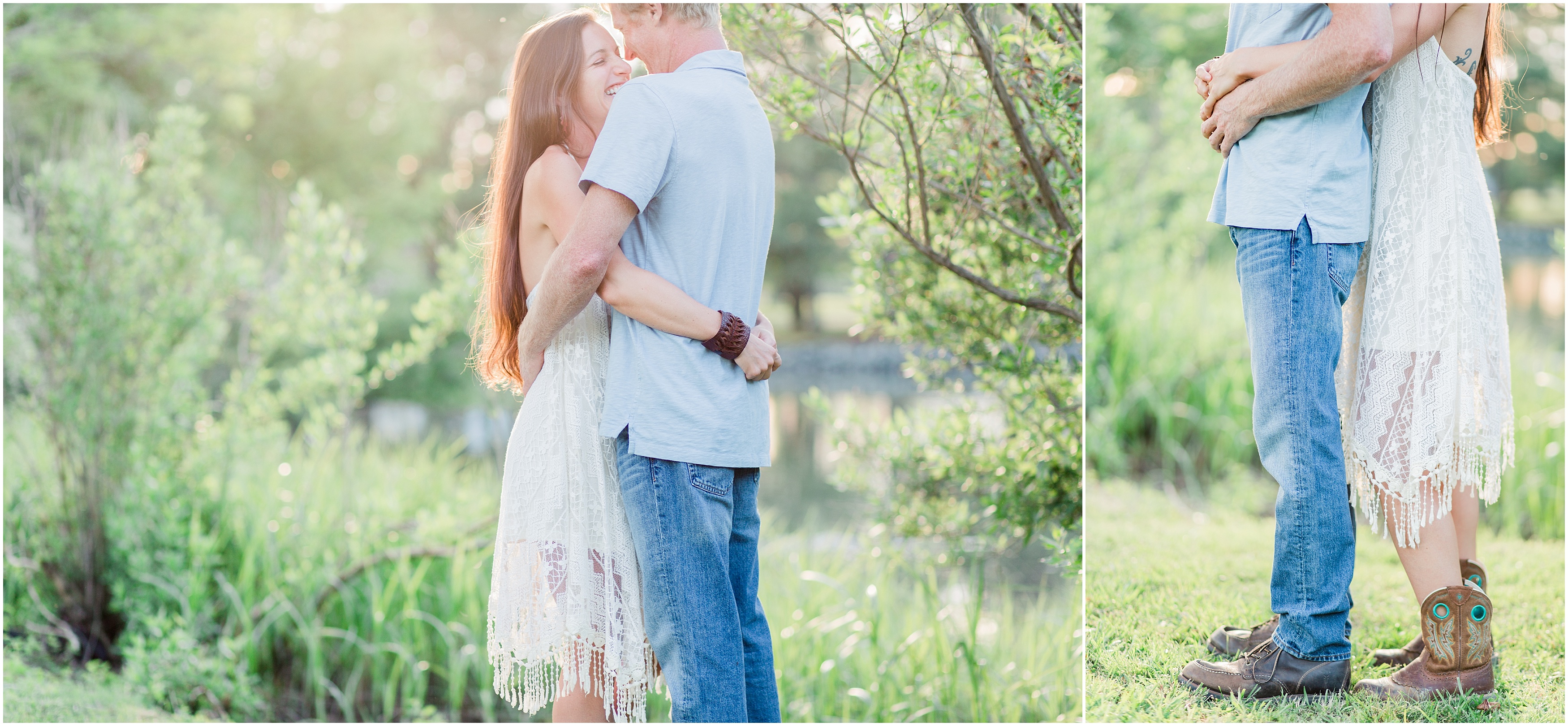 backyard engagement session in Hayes, Va