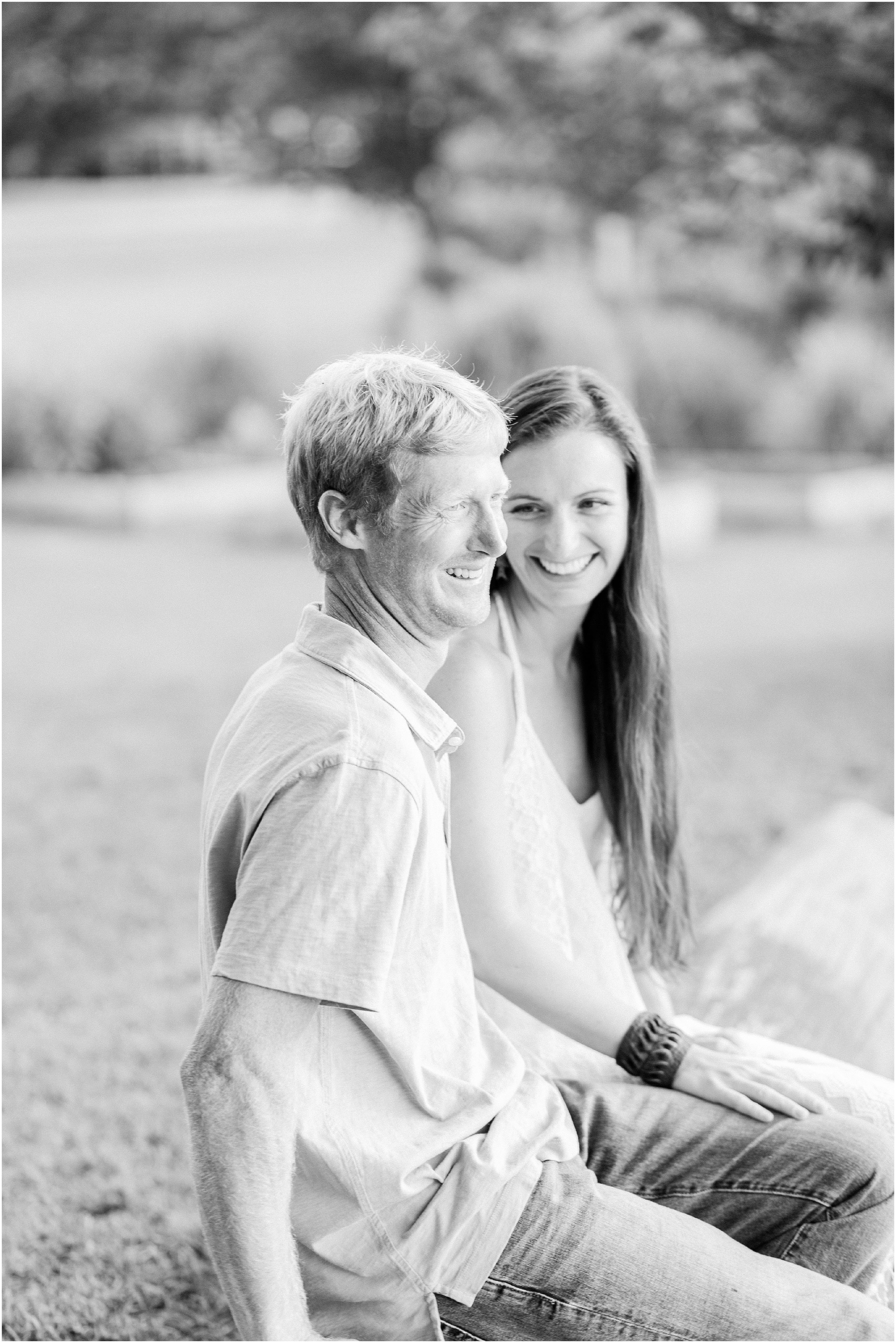 backyard engagement session in Hayes, Va