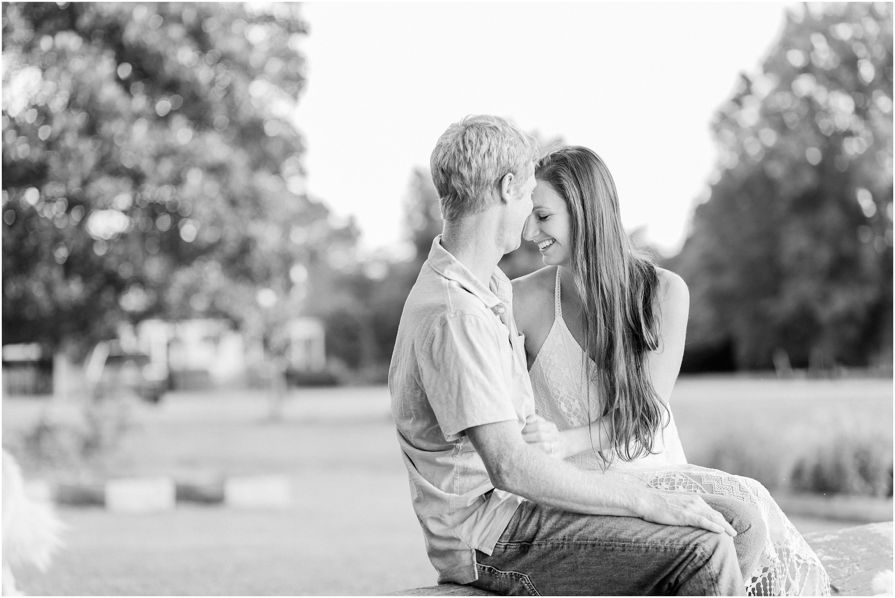 backyard engagement session in Hayes, Va