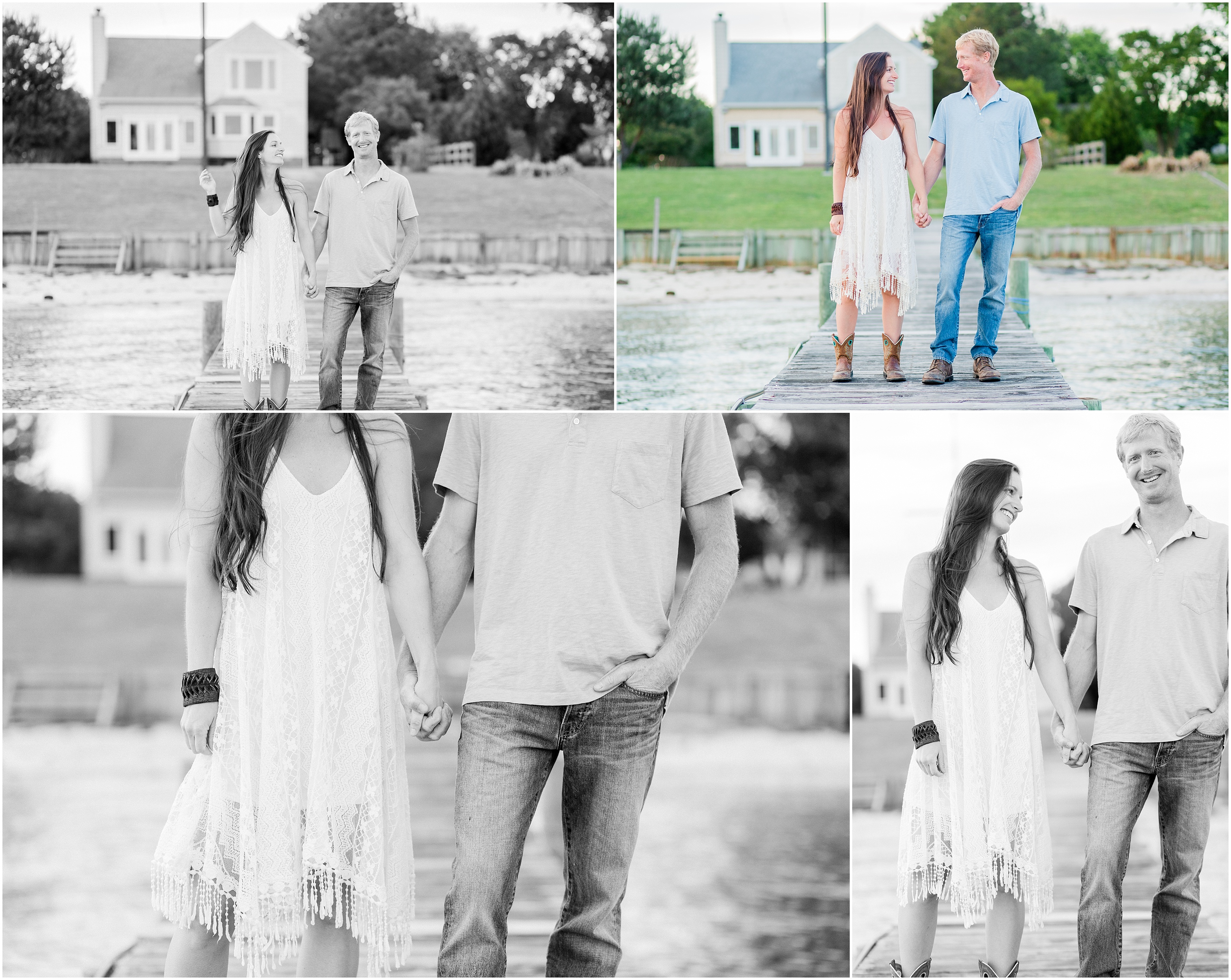 backyard engagement session in Hayes, Va