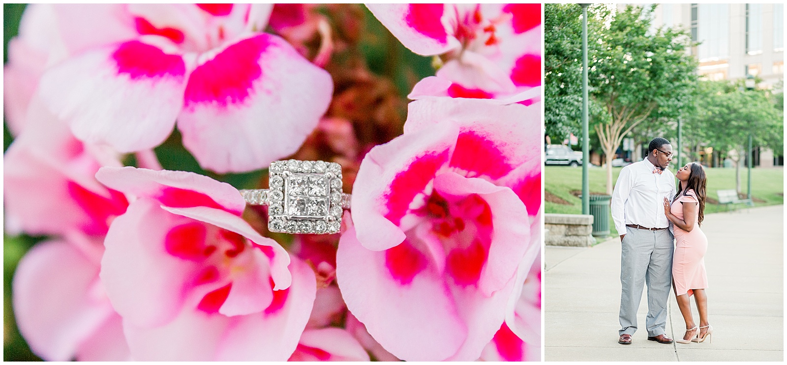 city center newport news engagement session