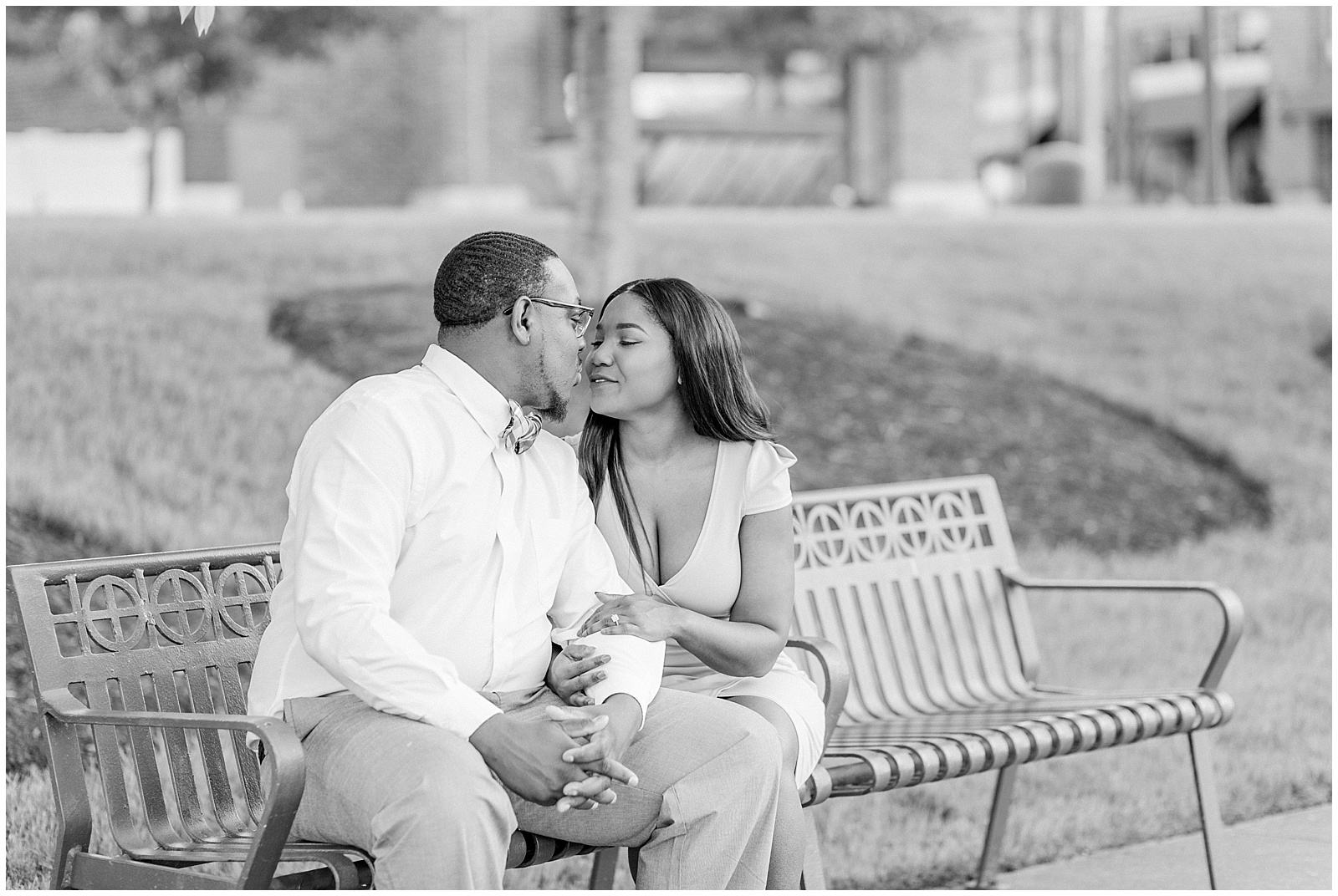 city center newport news engagement session