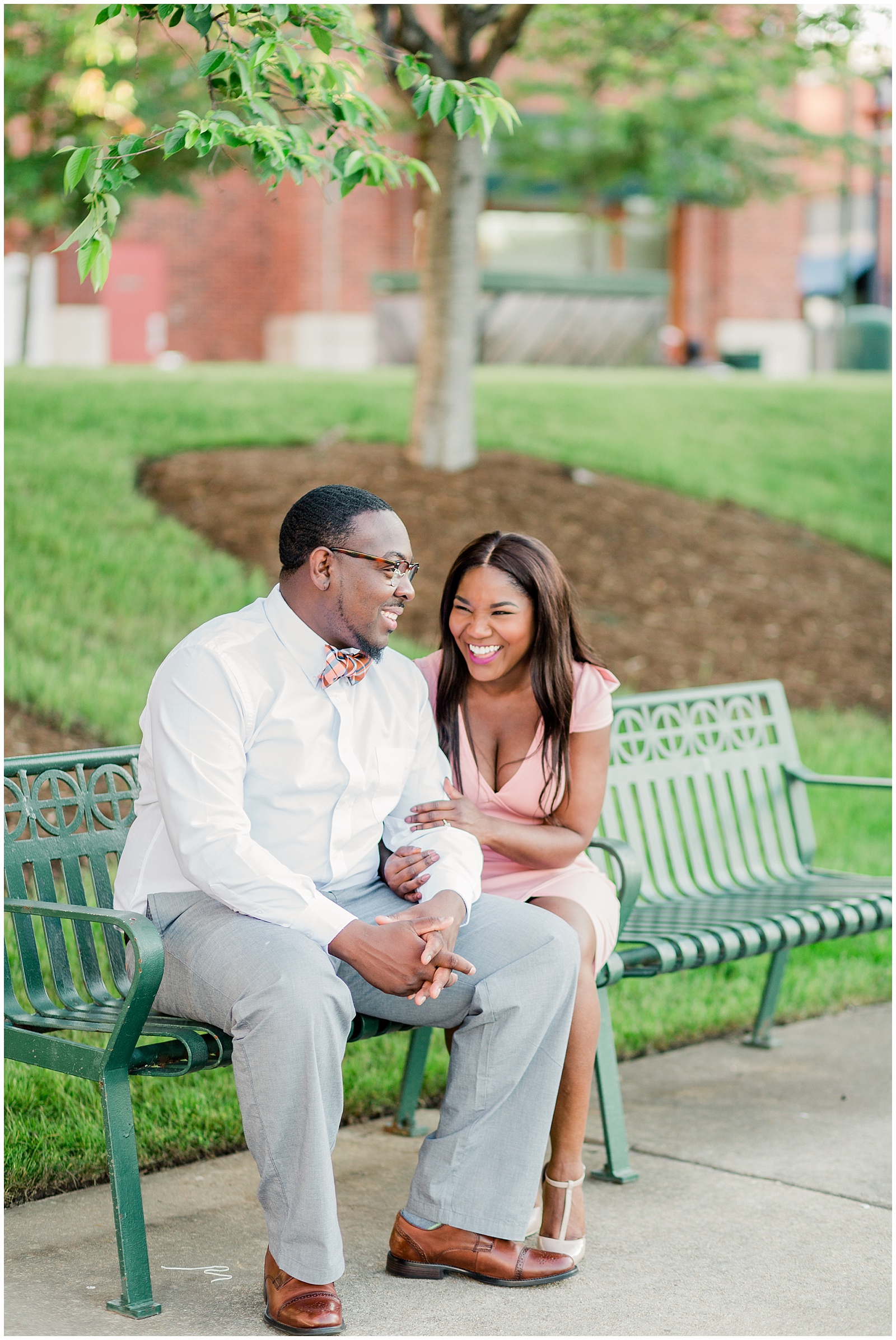 city center newport news engagement session