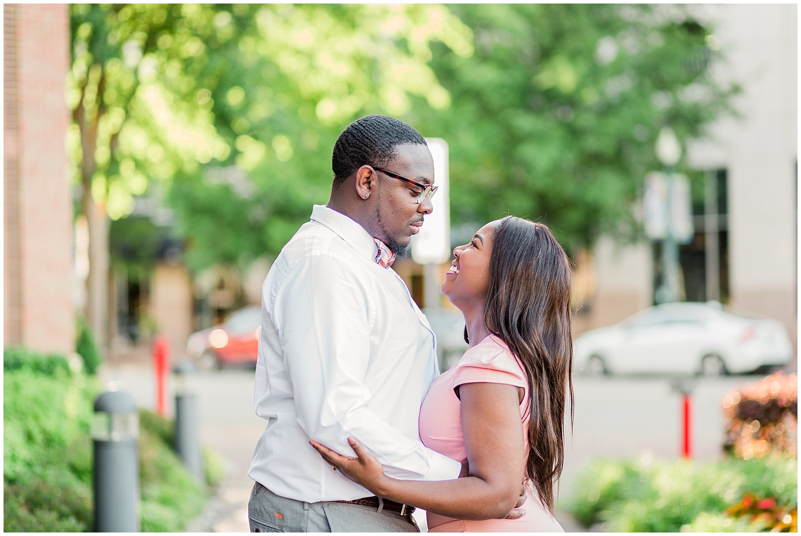 city center newport news engagement session