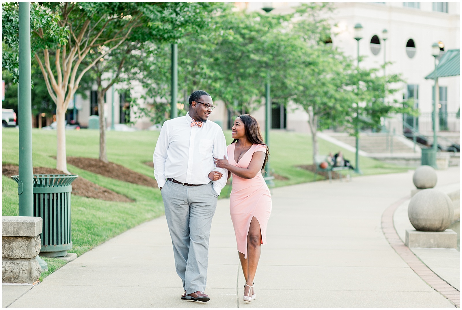 city center newport news engagement session