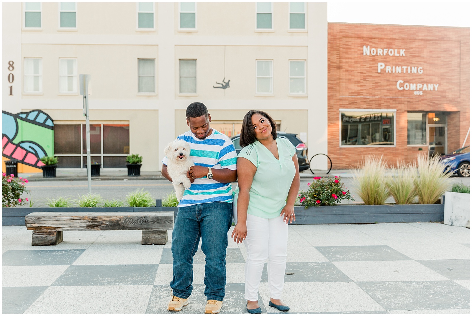 Norfolk Neon District engagement session