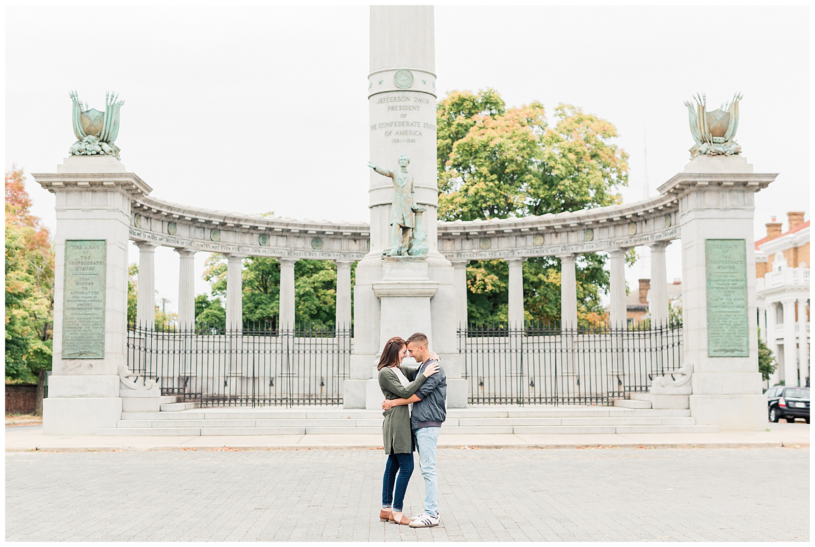 Monument Ave Richmond Va engagement session Michael and Jasmine Photography