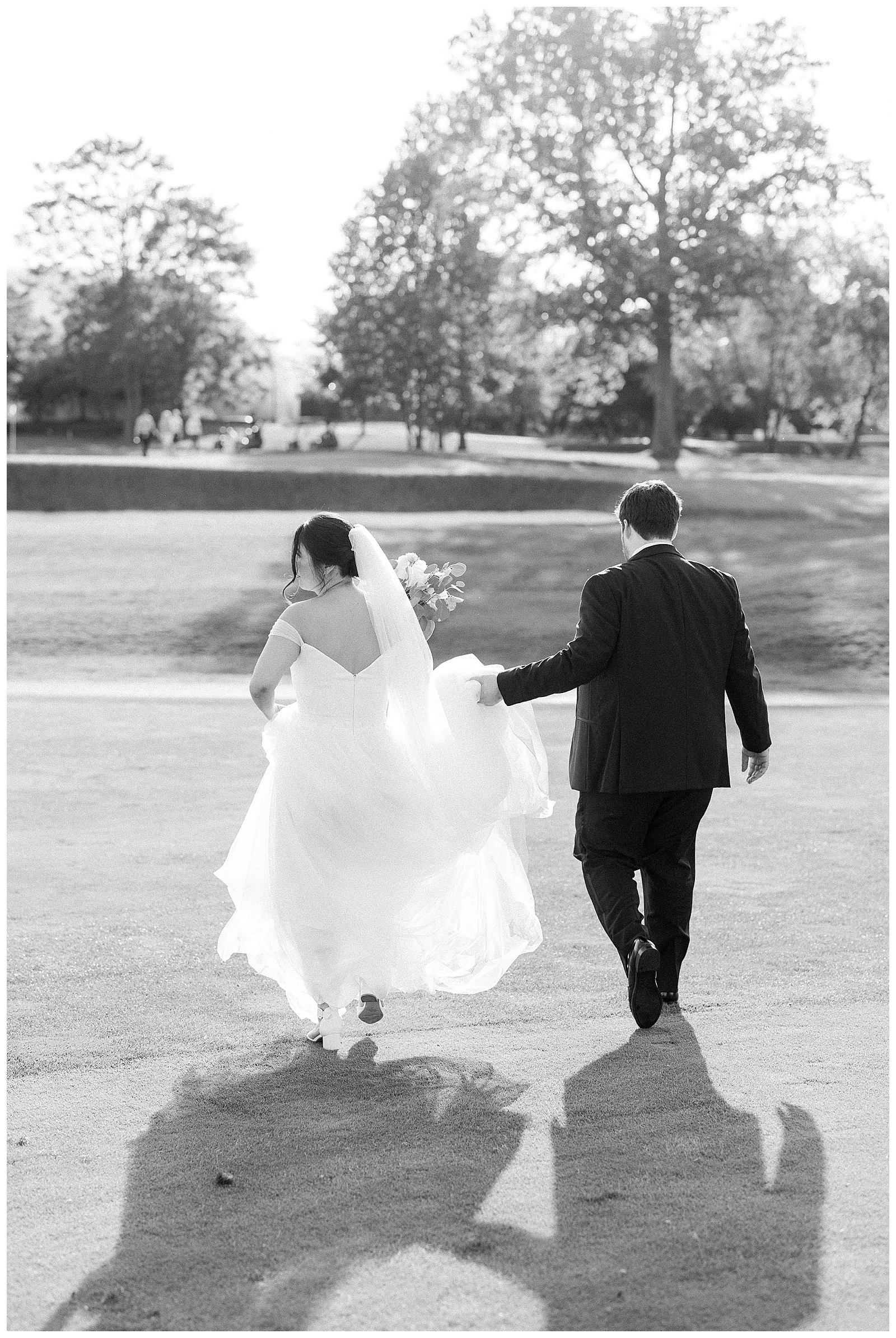 international country club bride and groom portraits