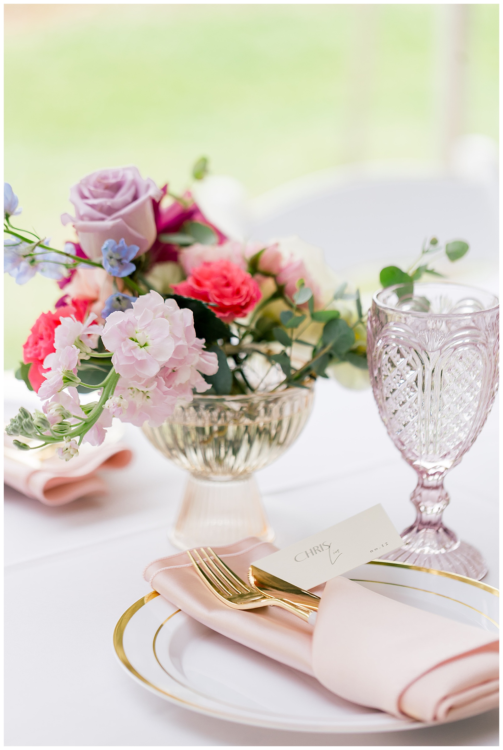 reception table setting