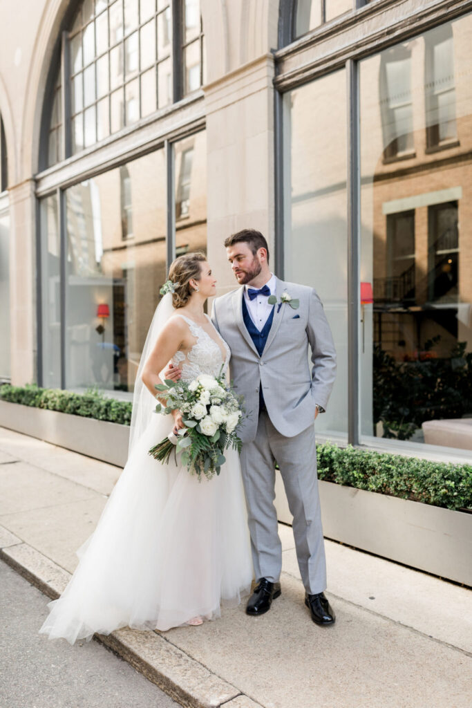 bride and groom portrait at Quick hotel richmond