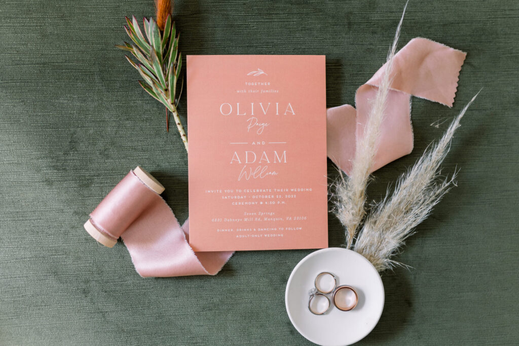 Wedding invitation details photo Seven Springs Wedding