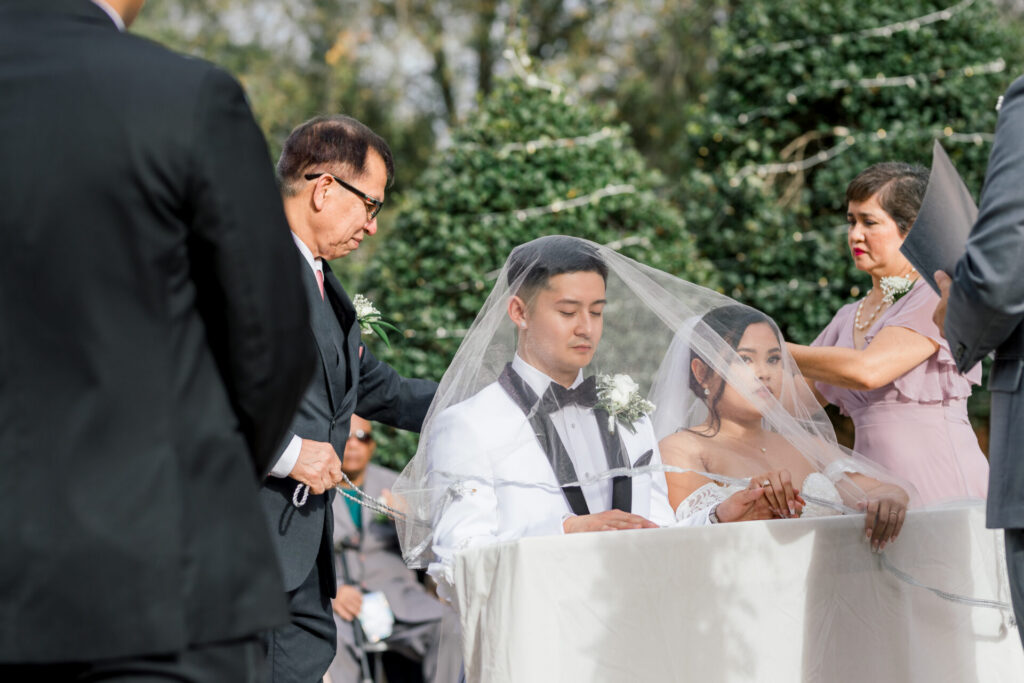 filipino veil ceremony Founders Inn Wedding Virginia Beach